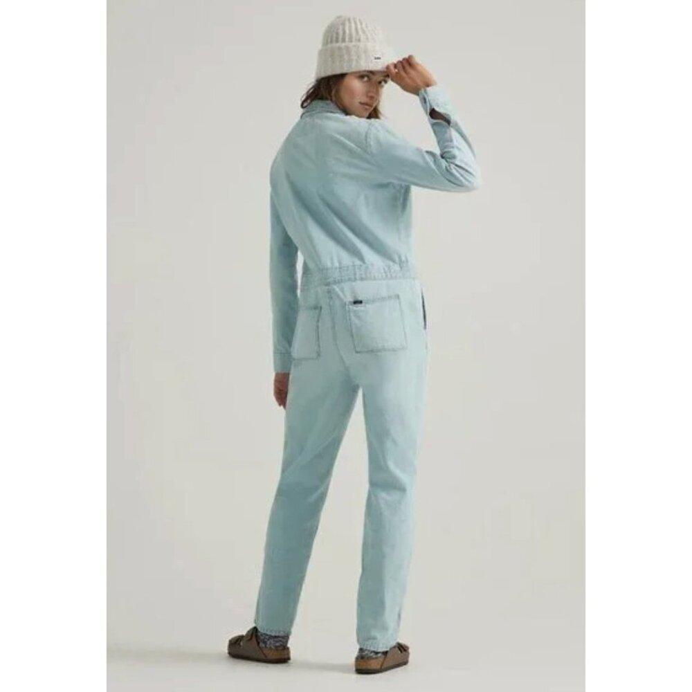 Free People x Lee Union Alls Coveralls Denim Jean Jumpsuit One Piece NWT XLarge - Picture 3 of 7